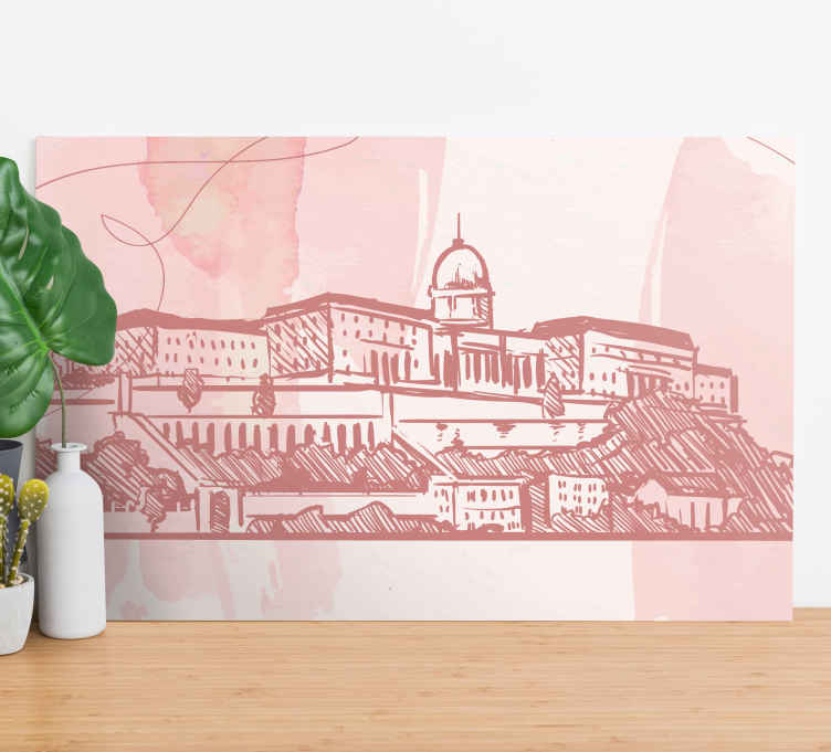 Kaunis näkymä budapestille kaupunki canvas - Tenstickers