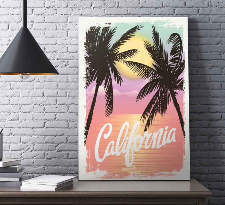 Slike platna kalifornija na plaži - TenStickers