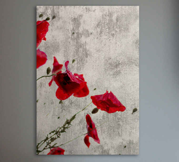 ▷ Cuadros abstractos flores pop minimalista texturados
