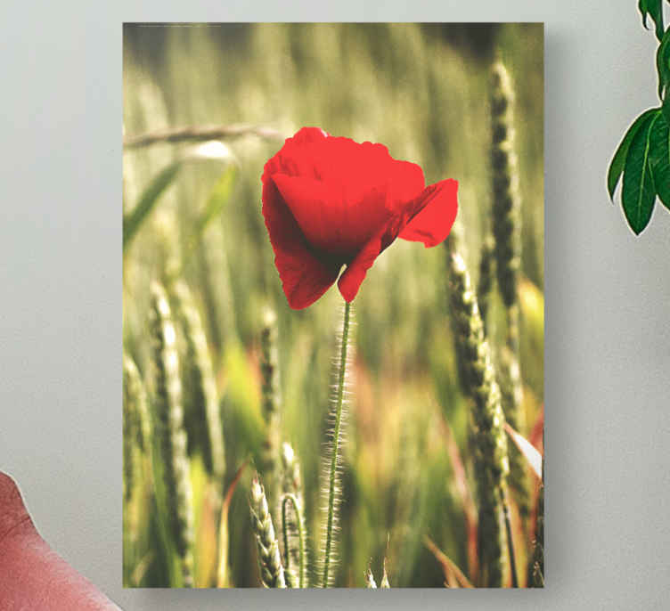 Cuadro de flores floración roja - TenVinilo