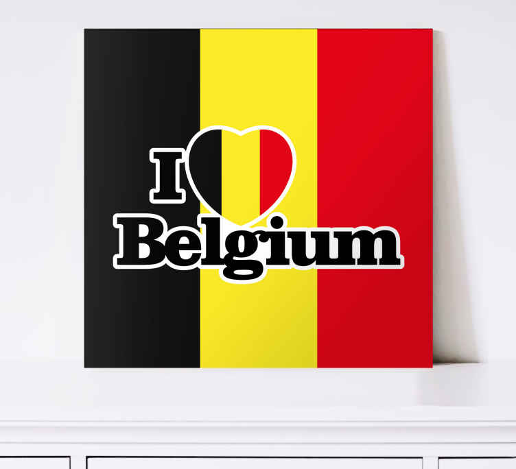 Tableau Texte J Aime La Belgique Tenstickers