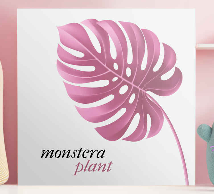 Flowers canvas monstera plant art print - TenStickers