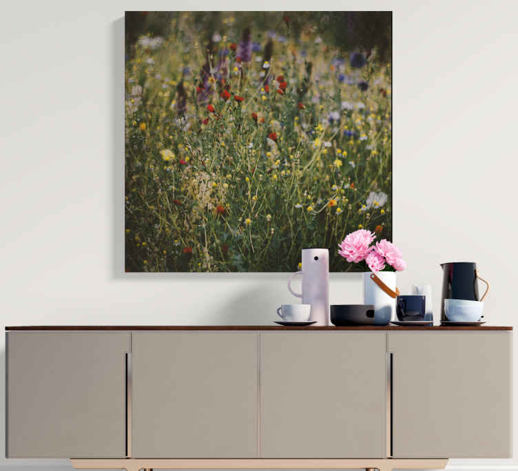 Cuadro de flores Campo de flores - TenVinilo