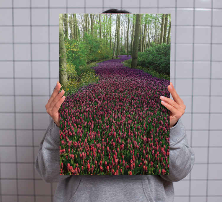 Flowers canvas blooming floral pathway - TenStickers