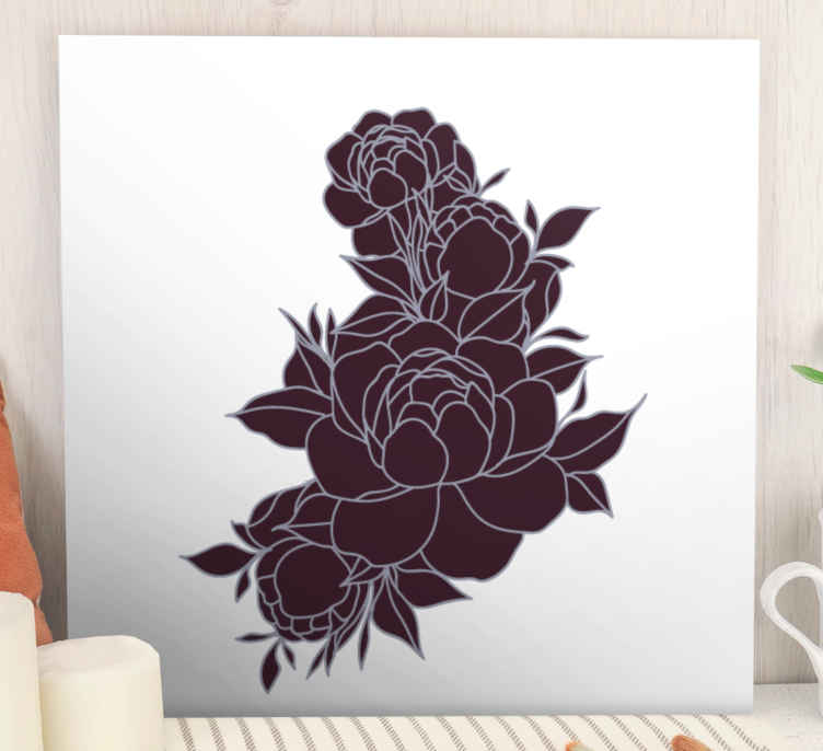 Cuadro de flores arreglo floral rico - TenVinilo