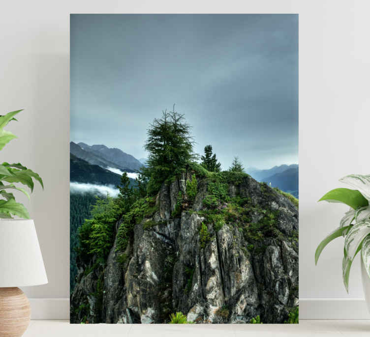 Canvas landschap bergtop landschap - TenStickers