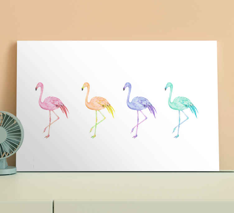 Tableau oiseaux collection de flamants divers - TenStickers