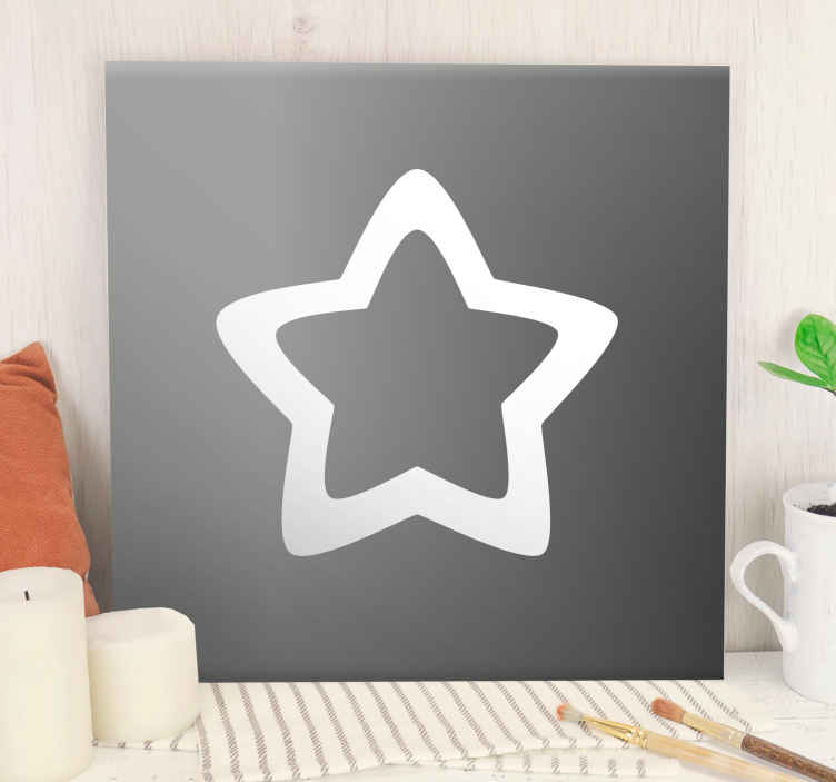Dekorasyon tablo yıldız konturu - TenStickers