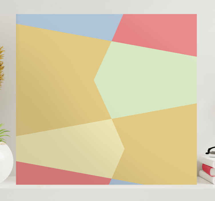 Tableau géométrique blocs de couleurs en forme - TenStickers