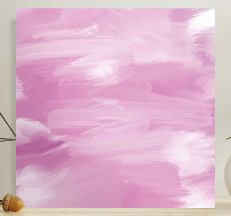 Pastel pink painting bedroom canvas art - TenStickers