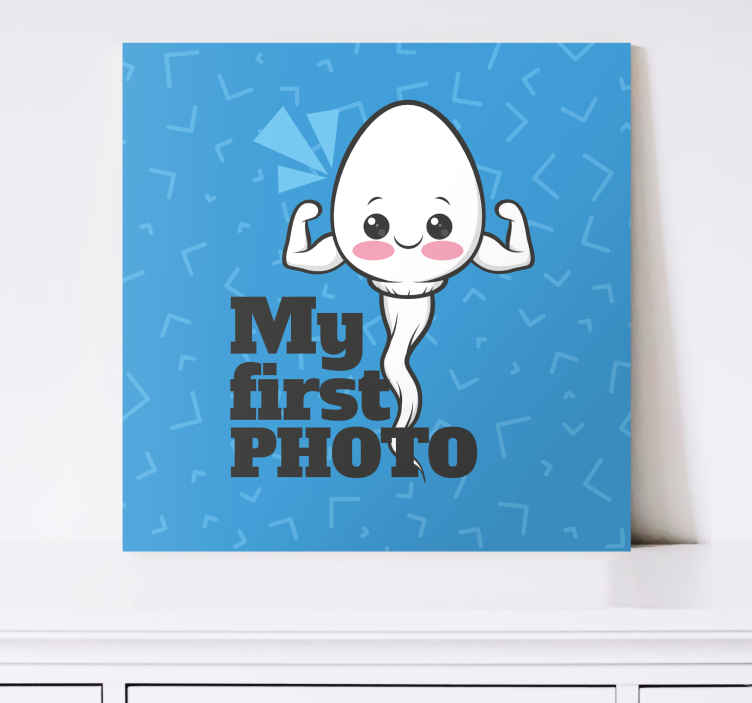 Platno slikanje za dojenčke moja prva fotografija - TenStickers