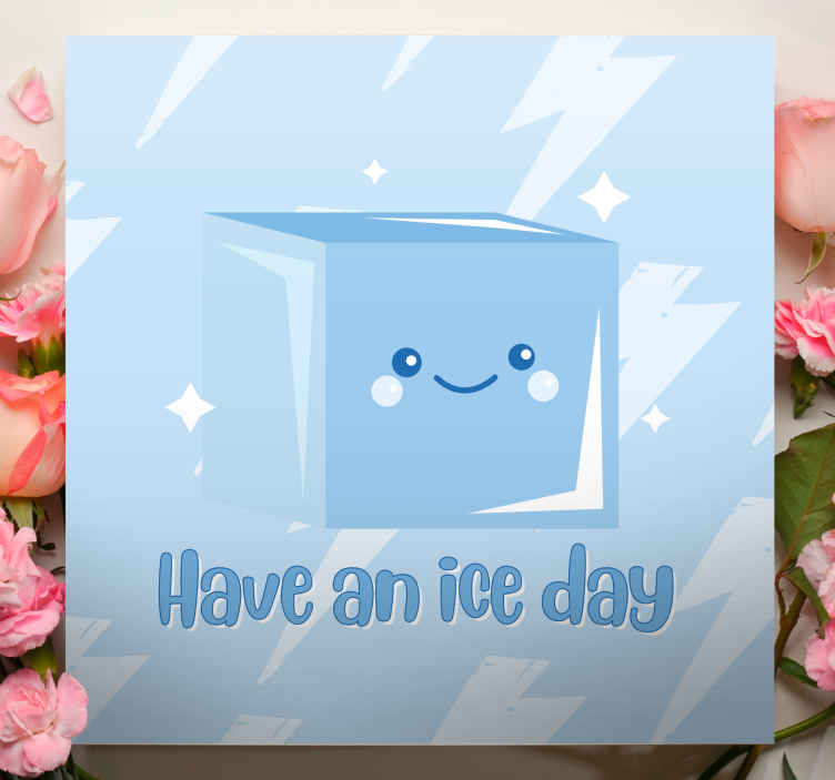 Quadro frase produtodivertido de citação de cubo de gelo - TenStickers