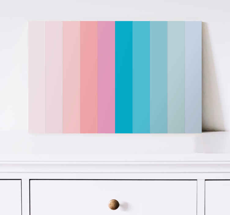 Cuadro dormitorio Colores pastel tonos bloque de color - TenVinilo