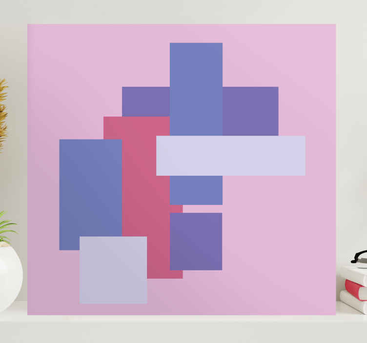 Quadro per camera da letto Blocchi di colore di sfumature viola