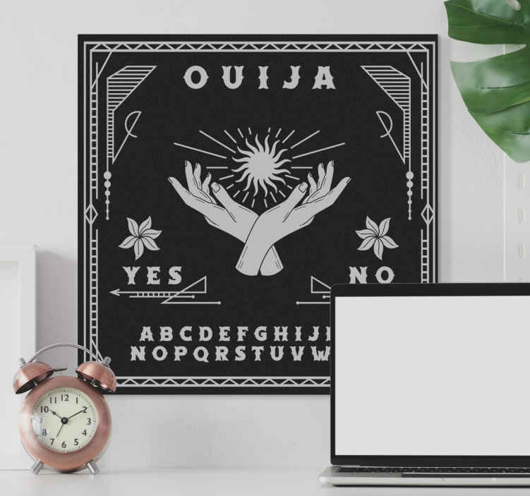 Planche Ouija En Bois Vue De Dessus