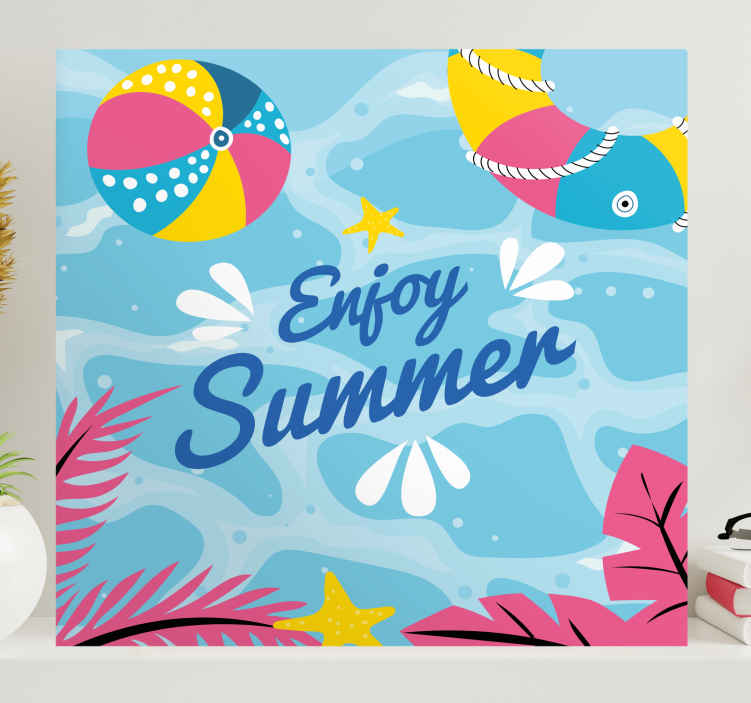 Sports canvas art summer beach joy - TenStickers