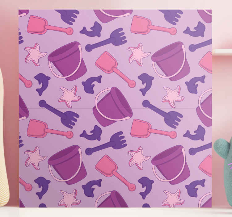 Nursery canvas beach toys design - TenStickers