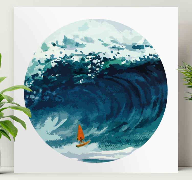 Slika na platnu more surfer na valovima - TenStickers