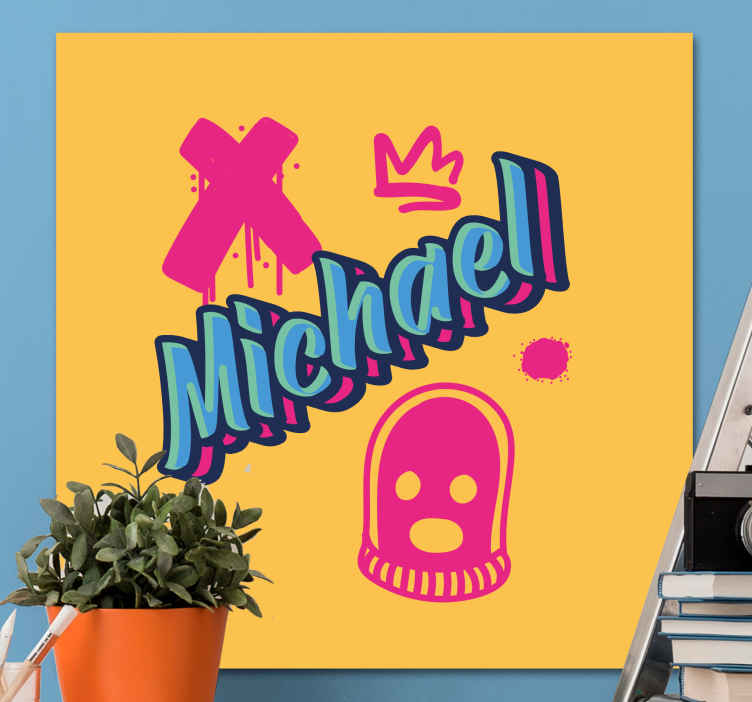 Dope style graffiti design customisable canvas prints TenStickers