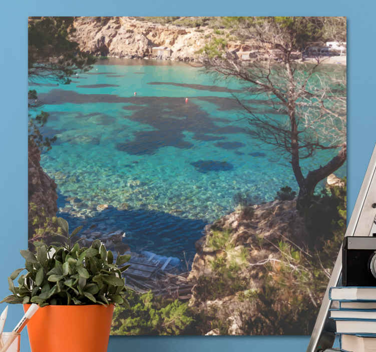 Landscape canvas serene oceanic view - TenStickers