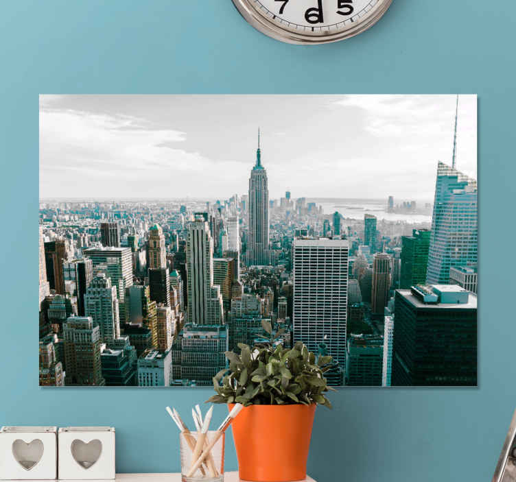 Cuadro ciudades vista del horizonte de nueva york - TenVinilo