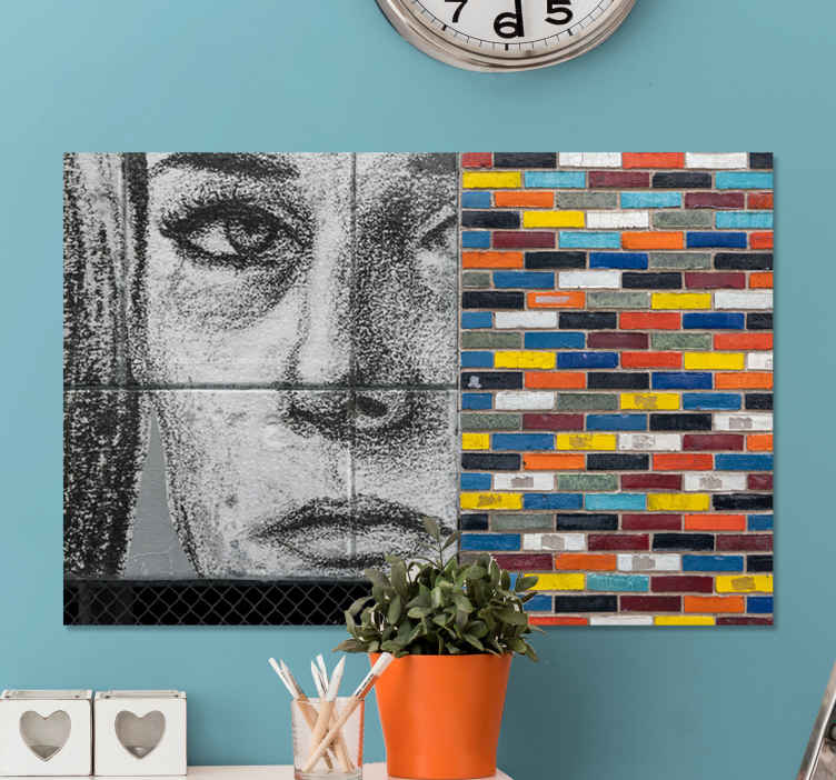 People canvas portrait and mosaic - TenStickers