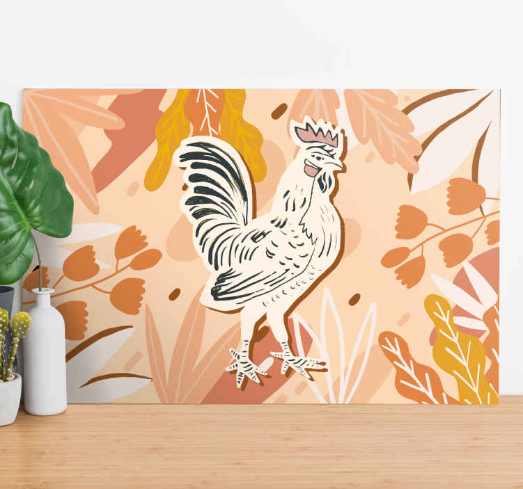 Cuadro animales retrato de gallo encantador - TenVinilo