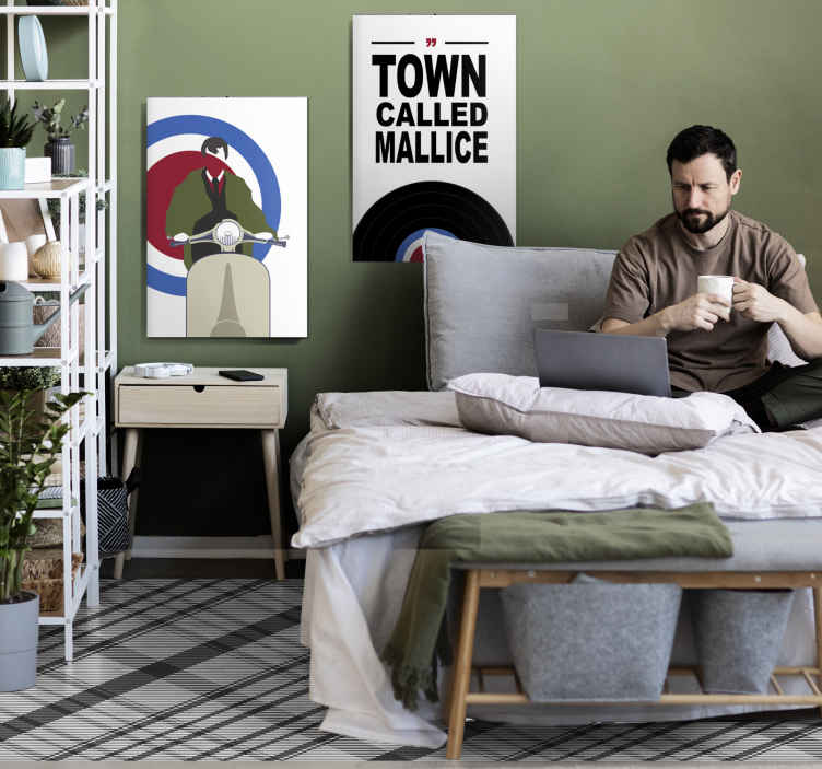 Mod music quote canvas print - TenStickers