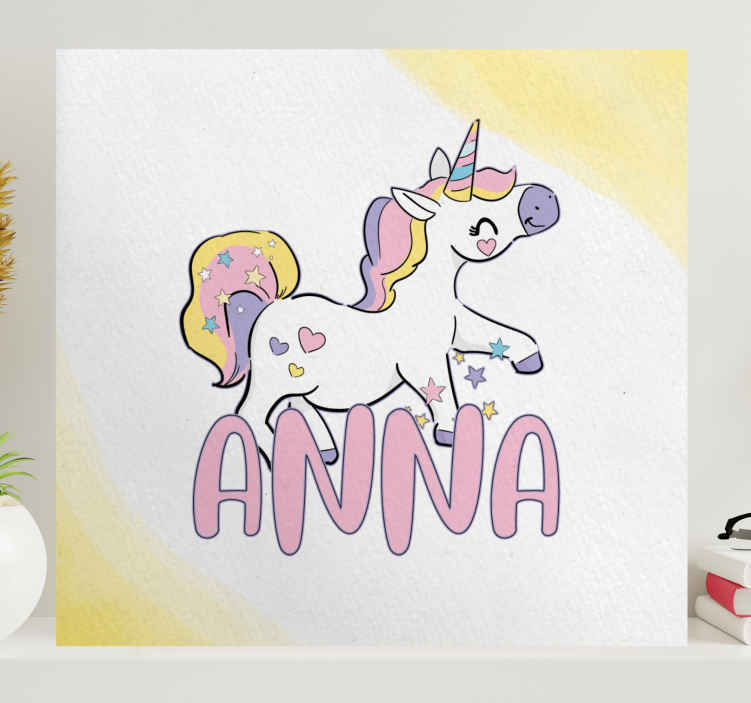 Cuadro personalizable Diseño de unicornio mágico - TenVinilo