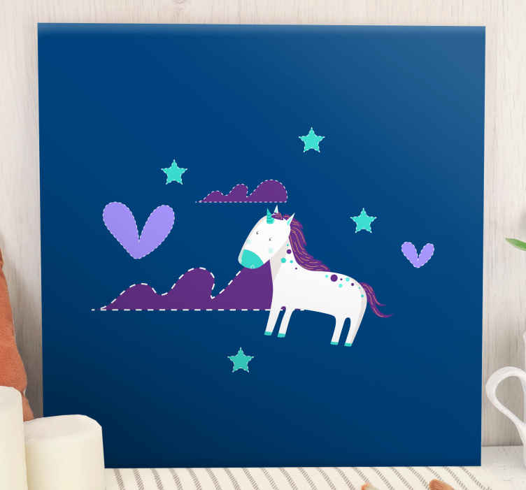 Charming unicorn scene unicorn pictures framed - TenStickers