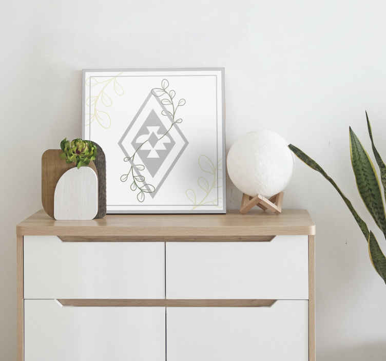 Cuadro decorativo moderno anumka mapuche - TenVinilo