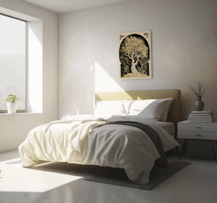 Quadro con albero di ulivo stile vintage - TenStickers