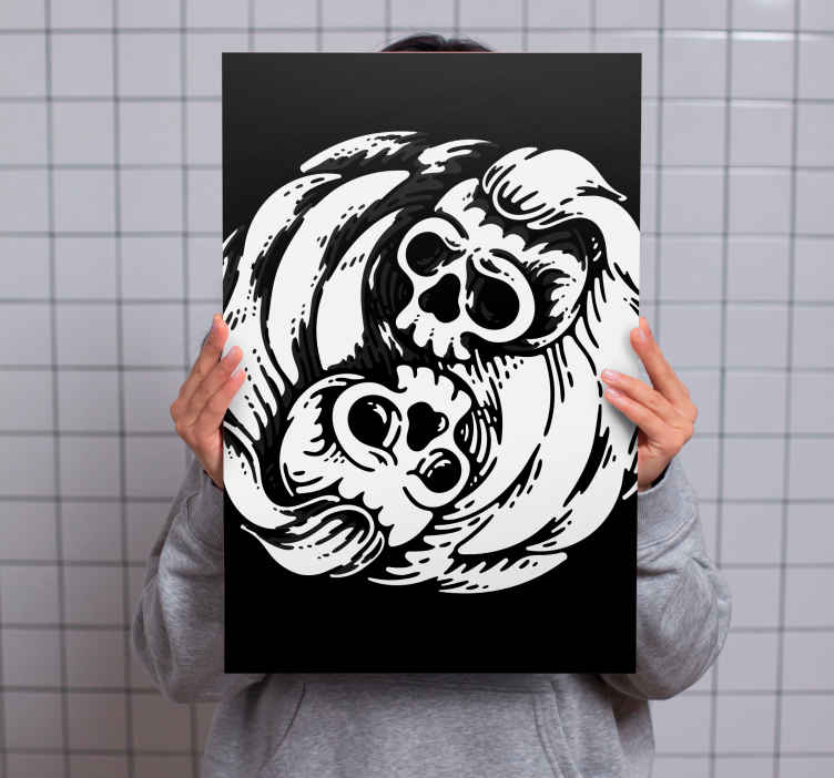 črno -beli stenski odtisi yin yang - TenStickers