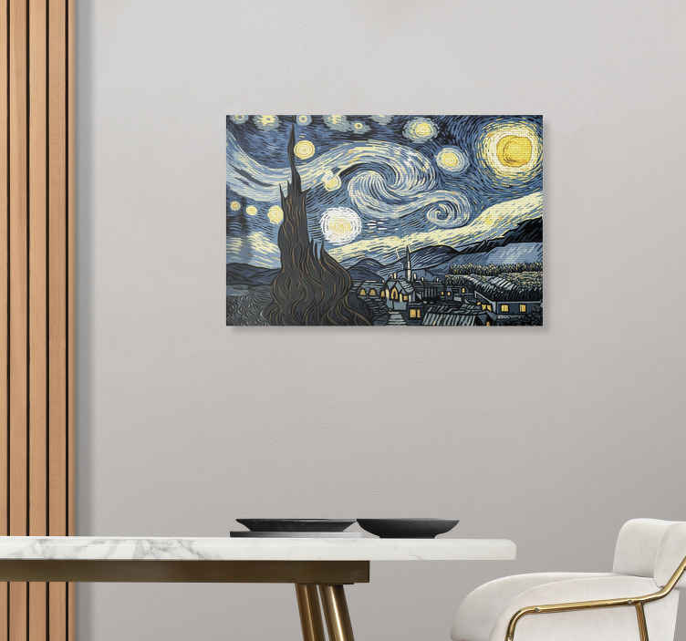 Cuadro comedor noche con estrellas - TenVinilo