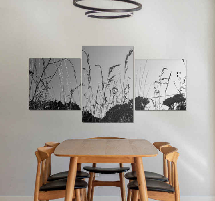 Quadro con piante Fotografia retrò erba sottile