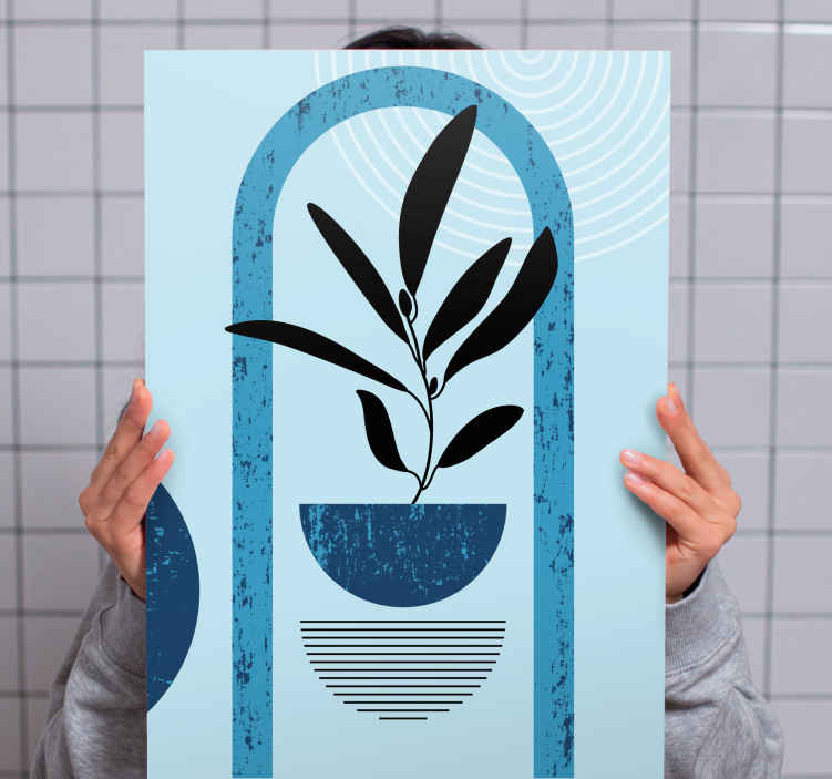 Tableau fleurs et plantes illustration de plante minimaliste - TenStickers