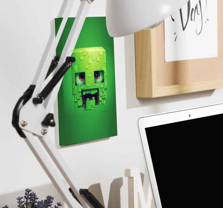 creepy pixel character video game canvas art - TenStickers