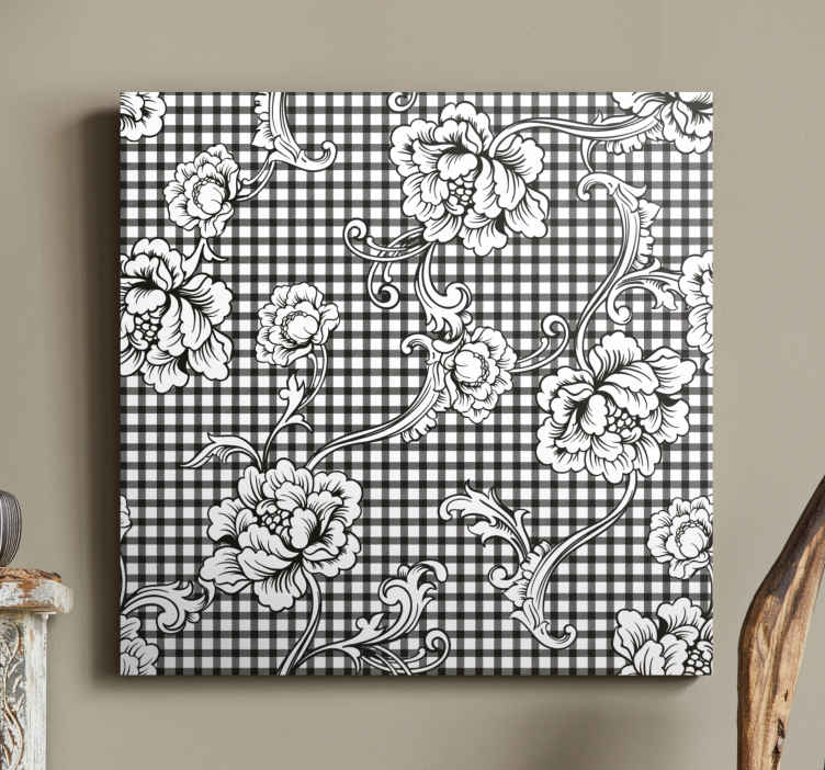 花格子图案大厅帆布版画 Tenstickers