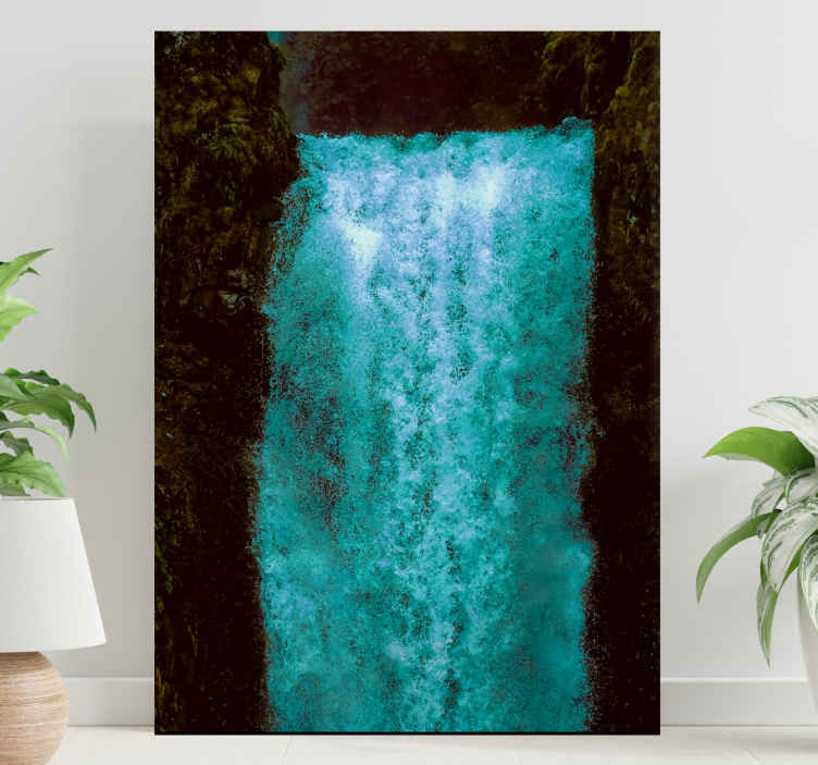 Quadro paesaggio Cascata blu brillante
