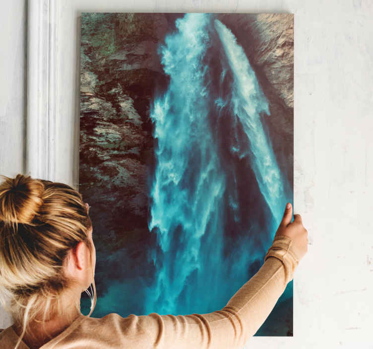 Cascading waterfall landscape canvas - TenStickers