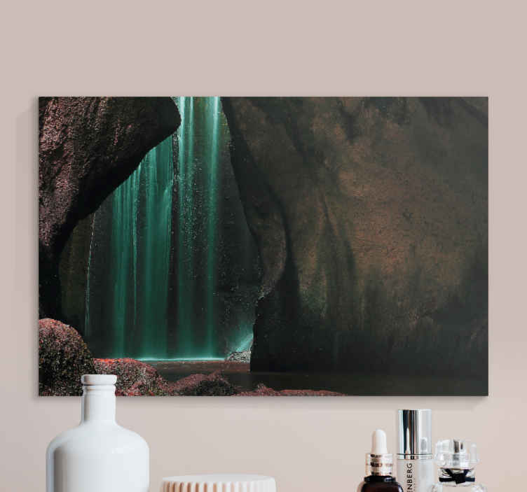 Tableau paysages scène de cascade mystique - TenStickers