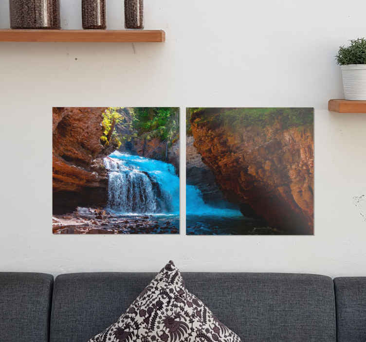 Quadro paesaggio Grotta segreta della cascata