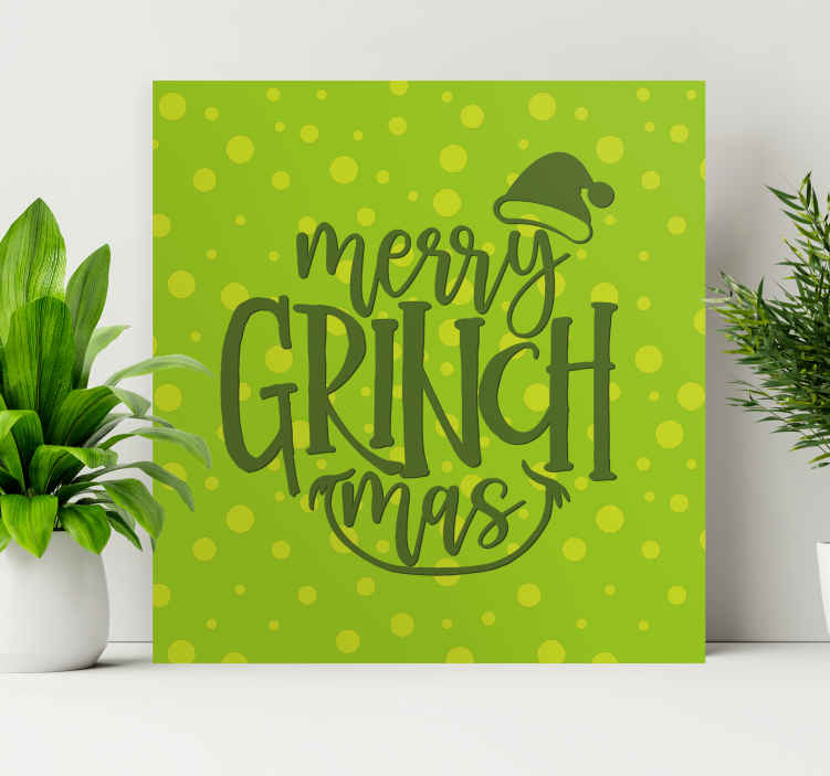 Tableau noël Joyeux grinchmas design original TenStickers