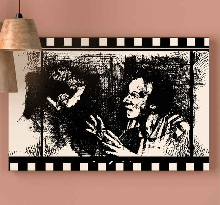 Retro canvas cinematic conversations - TenStickers