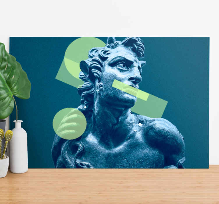 Obraz artystyczny statua o geometrycznych kształtach - TenStickers