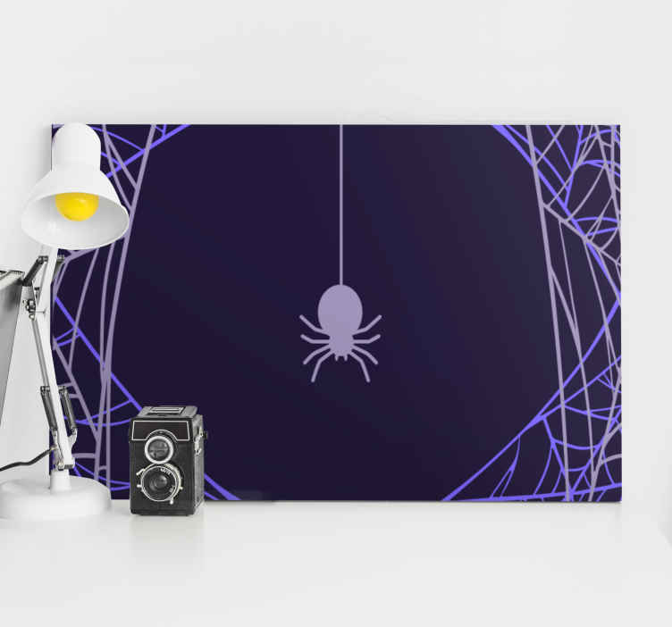 Cuadro moderno Telarañas moradas sombra oscura - TenVinilo