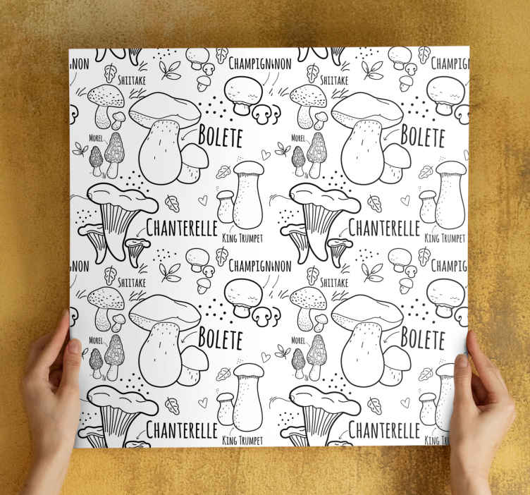 Cuadro para oficina Lista de hongos comestibles - TenVinilo