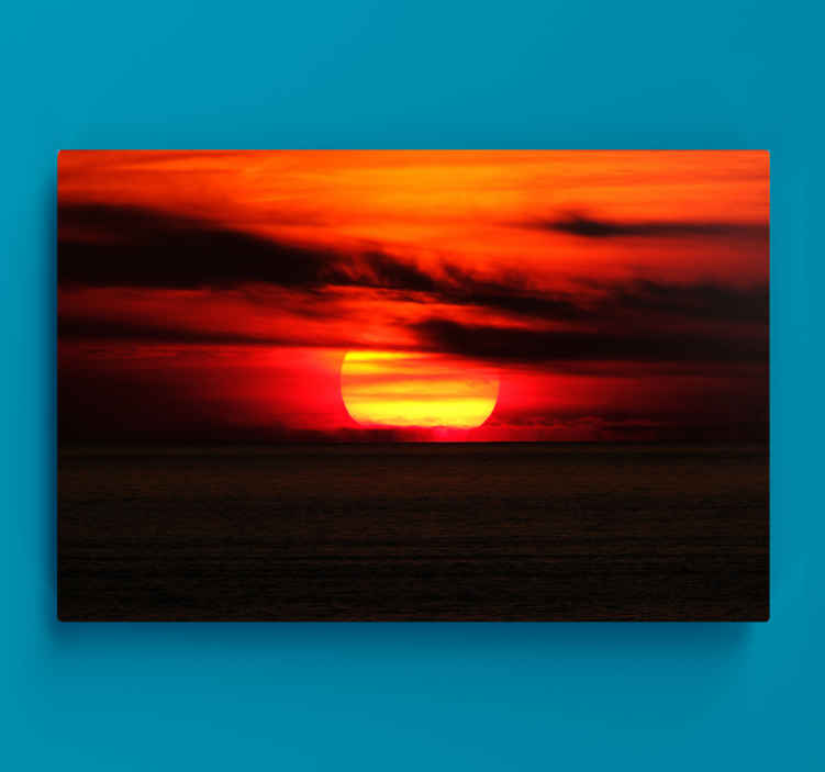 Cuadro paisajes Colores estéticos cielo rojo - TenVinilo