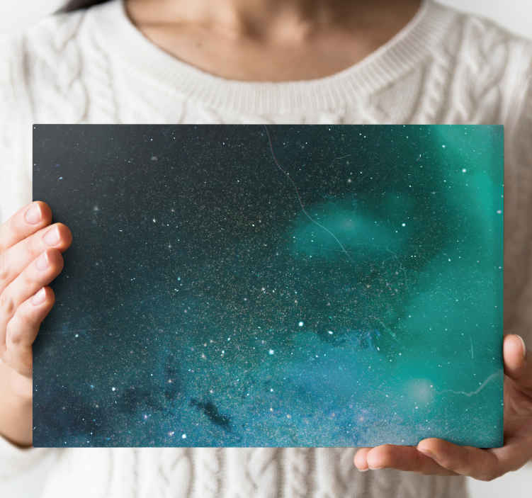 Blue and Green Meteor Shower modern canvas TenStickers