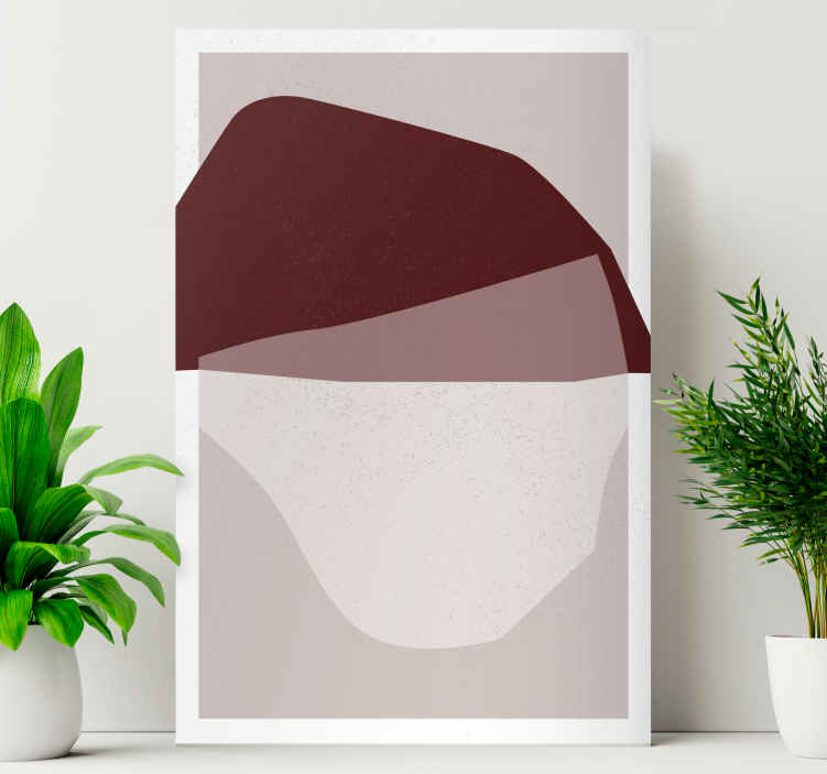 Modern canvas art abstract shapes blend - TenStickers